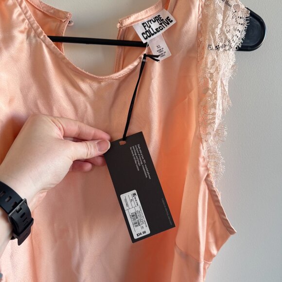 Women's Sleeveless Lace Trim Ankle Dress - Future Collective - Picture 5 of 6